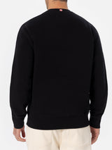 Man black sweatshirt Soho with St. Barth embroidery