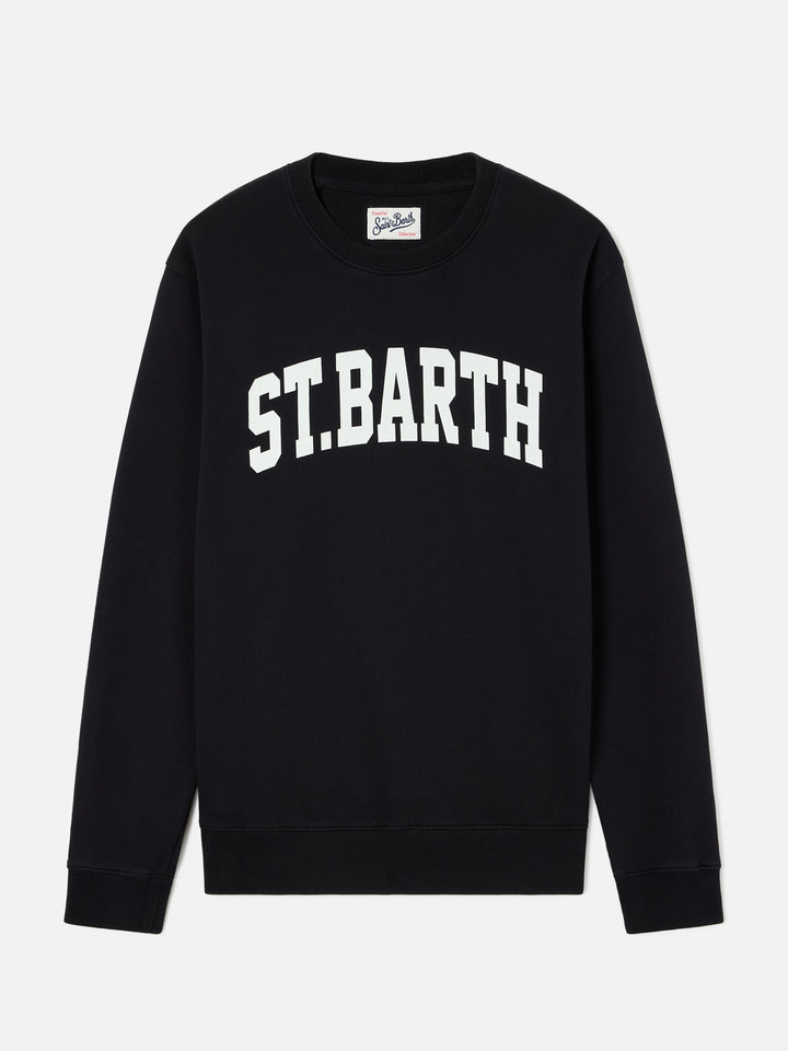 Black Soho cotton sweatshirt with St. Barth print