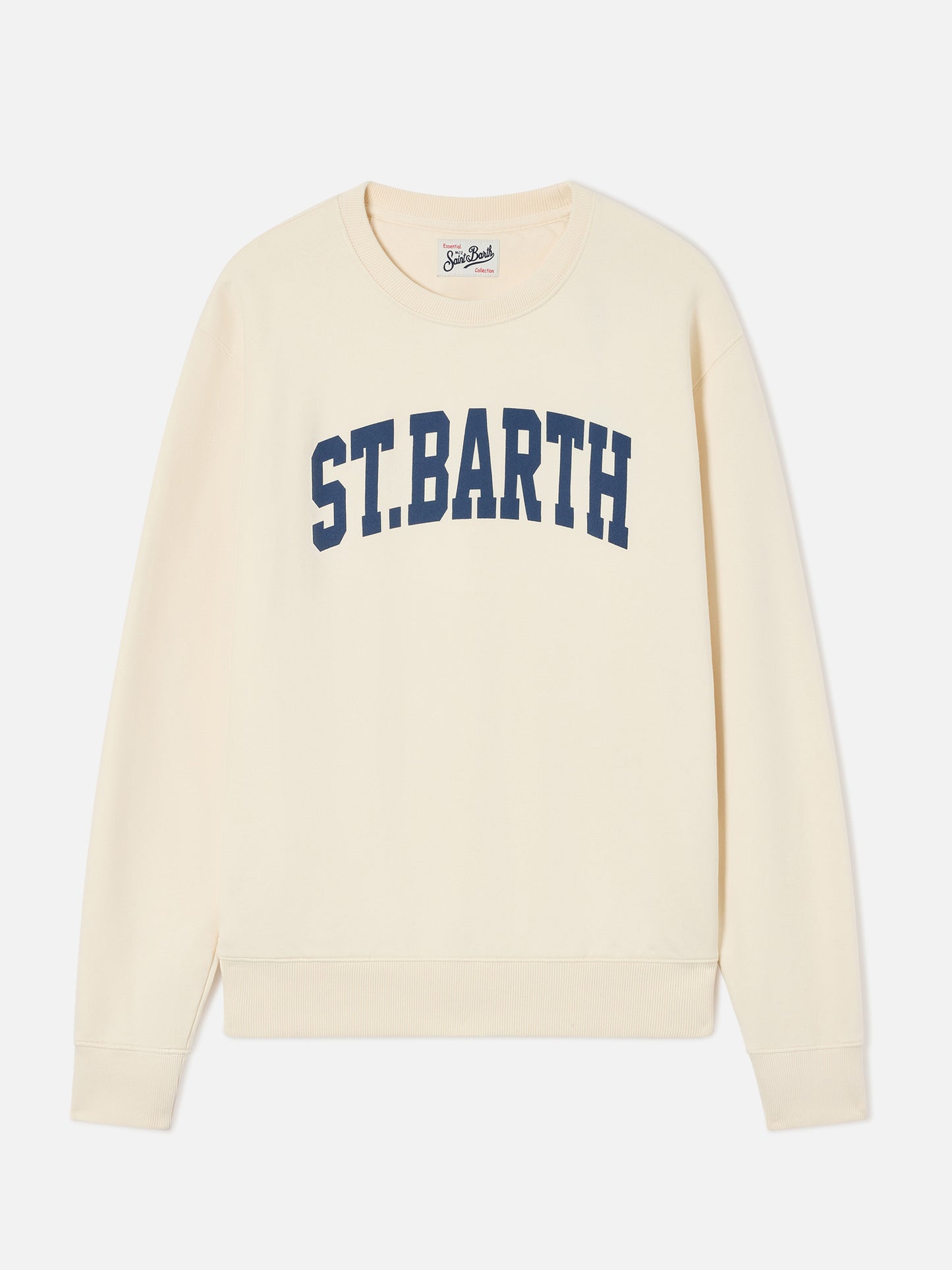Sweat-shirt ras-du-cou Soho en coton blanc avec imprimé St. Barth 