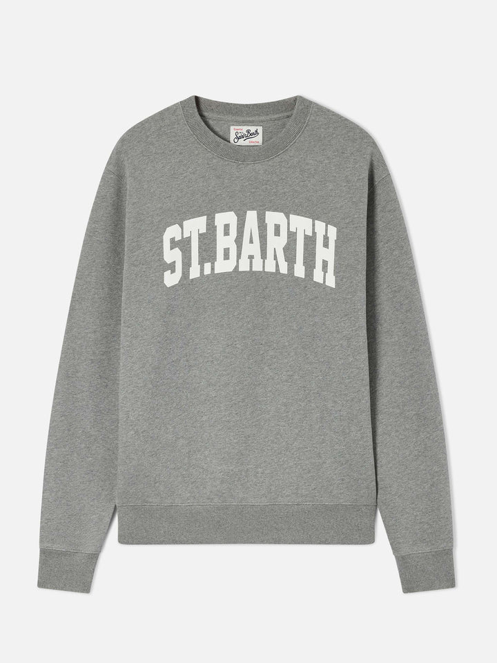 Soho Rundhals-Sweatshirt aus grauer Baumwolle mit St. Barth-Print 