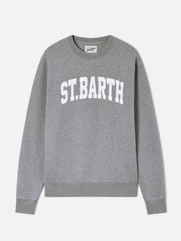 Soho Rundhals-Sweatshirt aus grauer Baumwolle mit St. Barth-Print 