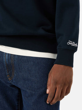 Navy blue Soho Sweatshirt aus Baumwolle mit Gin Tonic Habitué Stickerei 