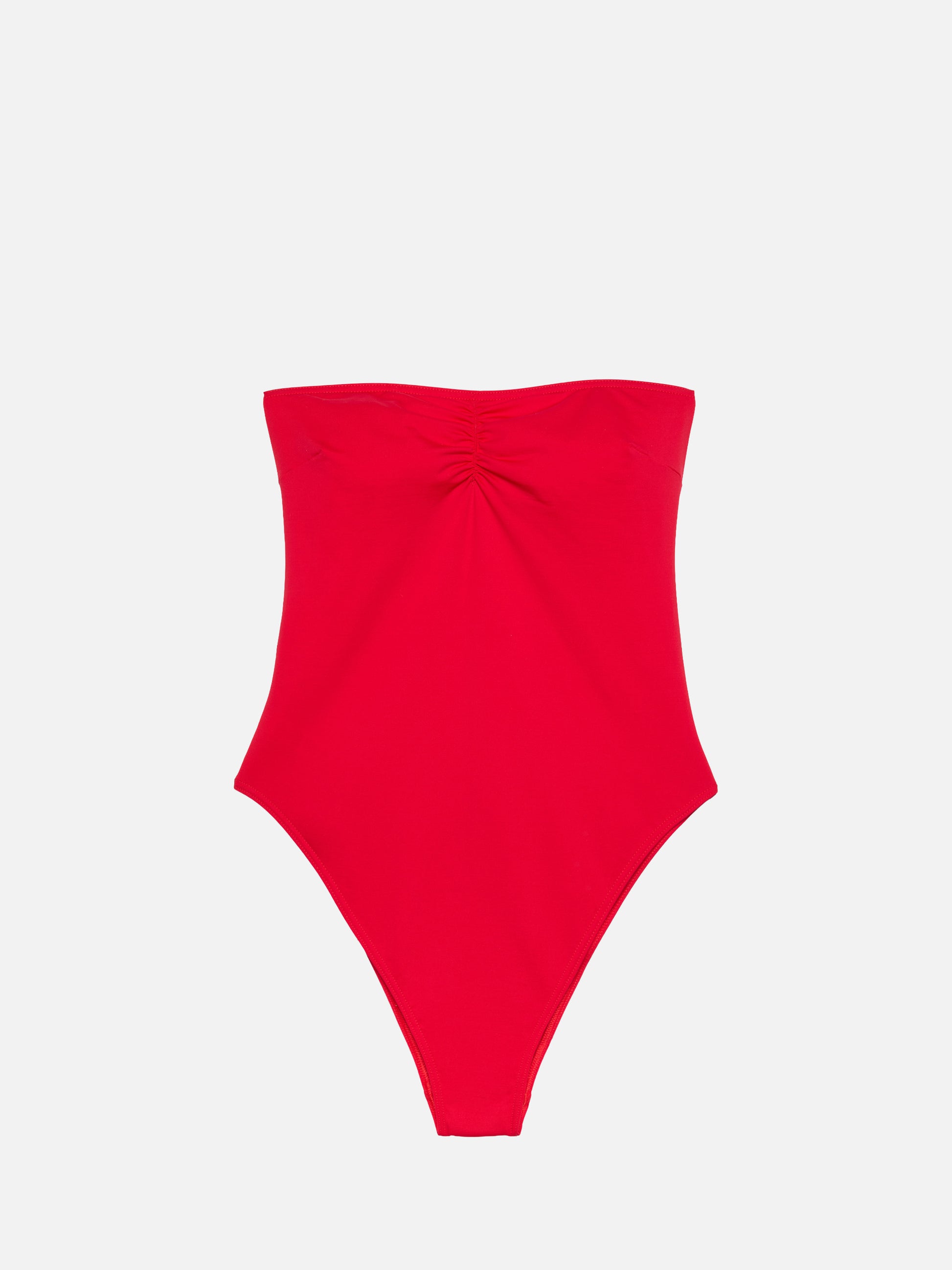 Soleil red strapless one-piece swimsuit - MC2 Saint Barth