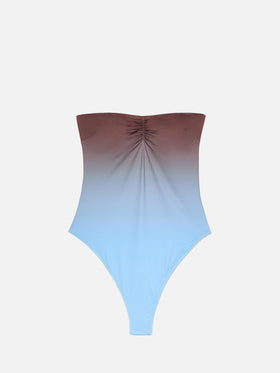 Soleil strapless one-piece swimsuit with gradient print - MC2 Saint Barth