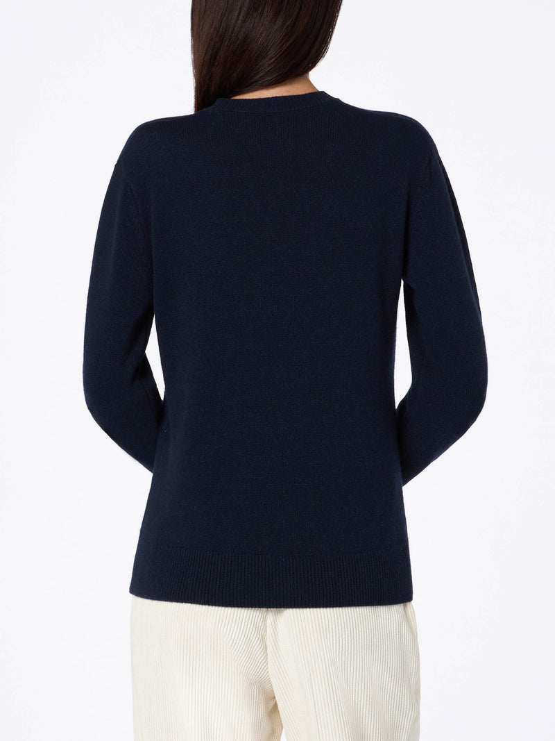 Maglione da donna blu navy Sorbonne