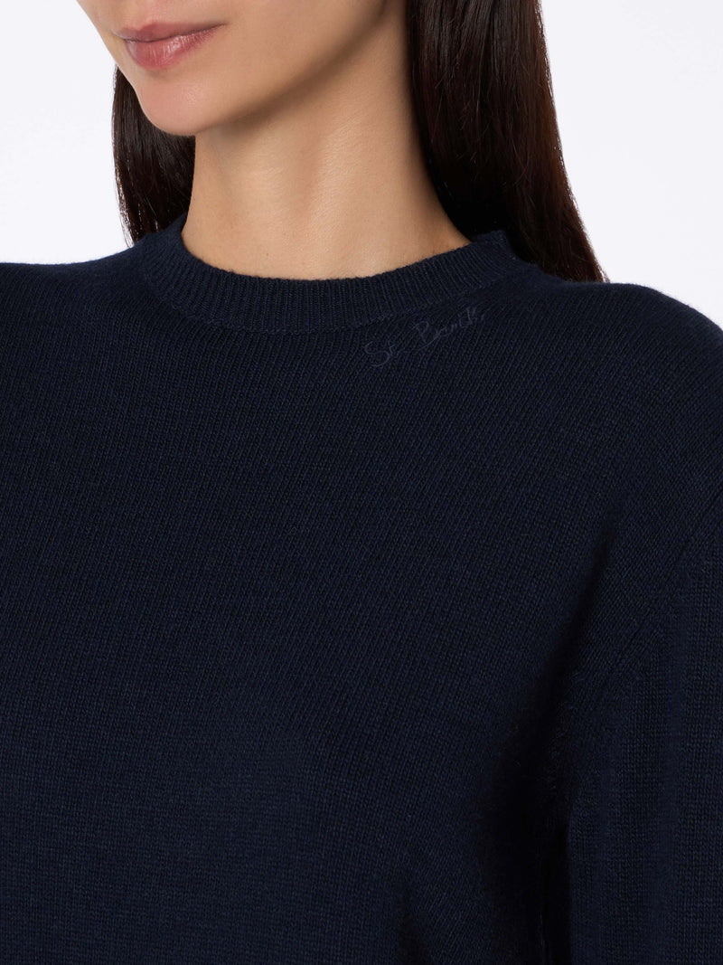 Maglione da donna blu navy Sorbonne