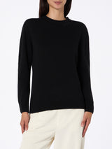 Woman blended cashmere black sweater Sorbonne