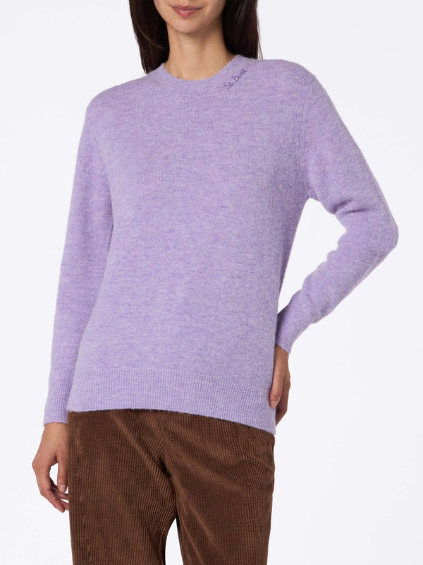 Woman stretch yarn lilac sweater Sorbonne