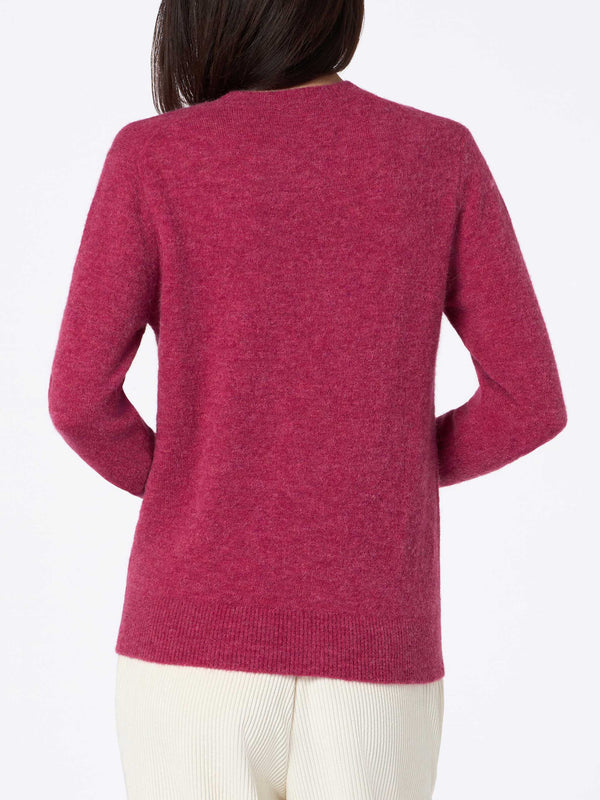 Maglione da donna in filato elasticizzato peonia Sorbonne