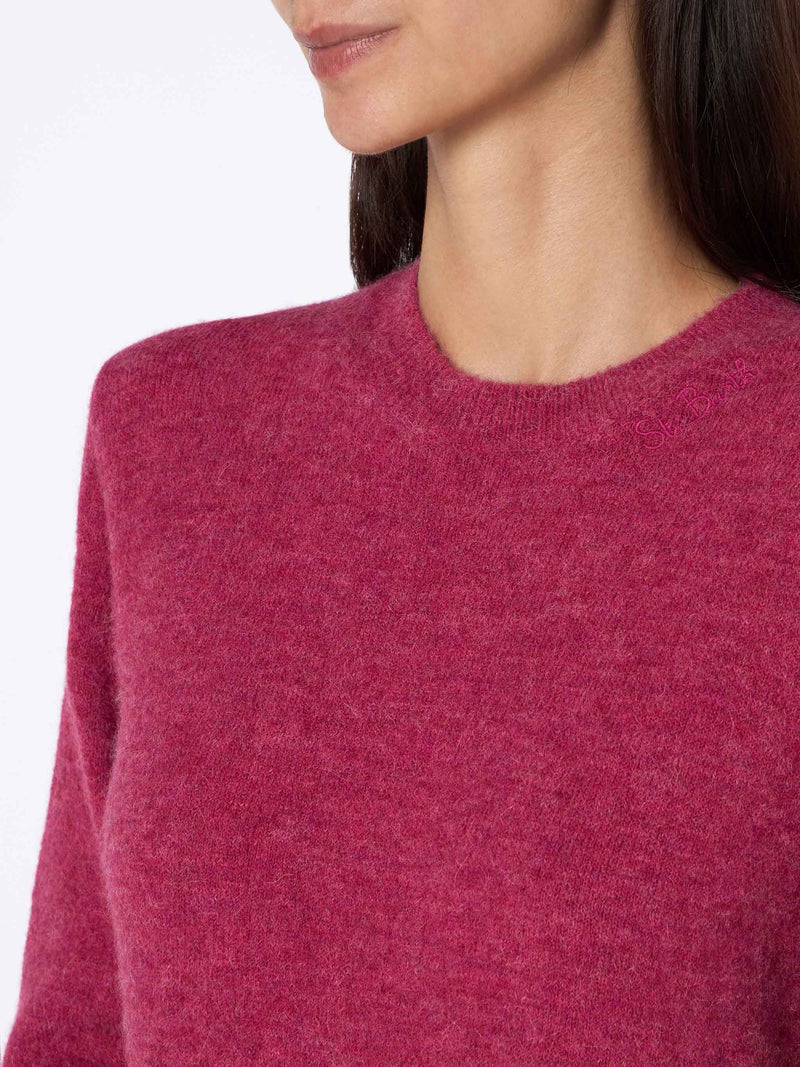 Woman stretch yarn peony sweater Sorbonne