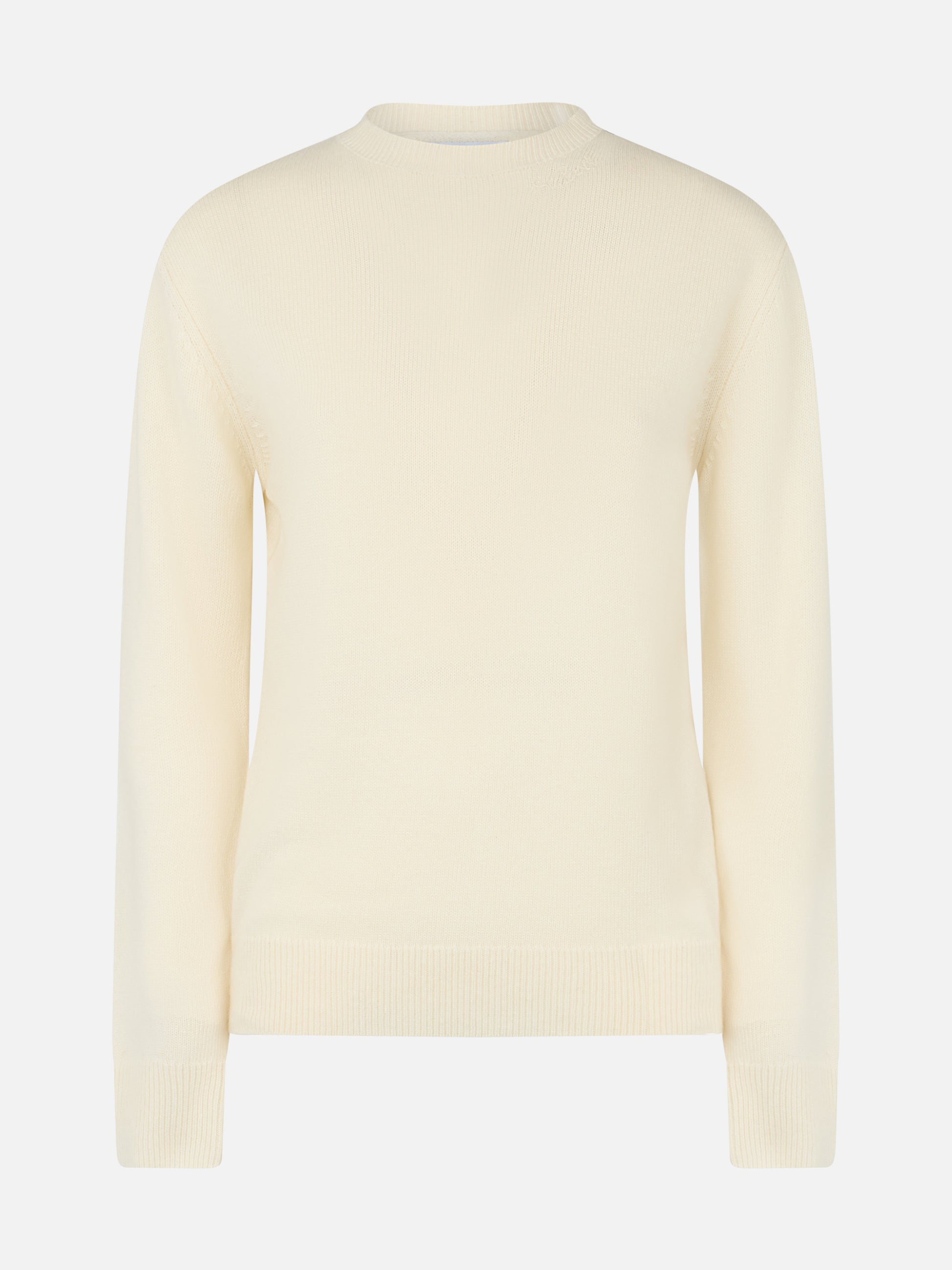 Woman white crewneck cashmere blend sweater Sorbonne - MC2 Saint Barth