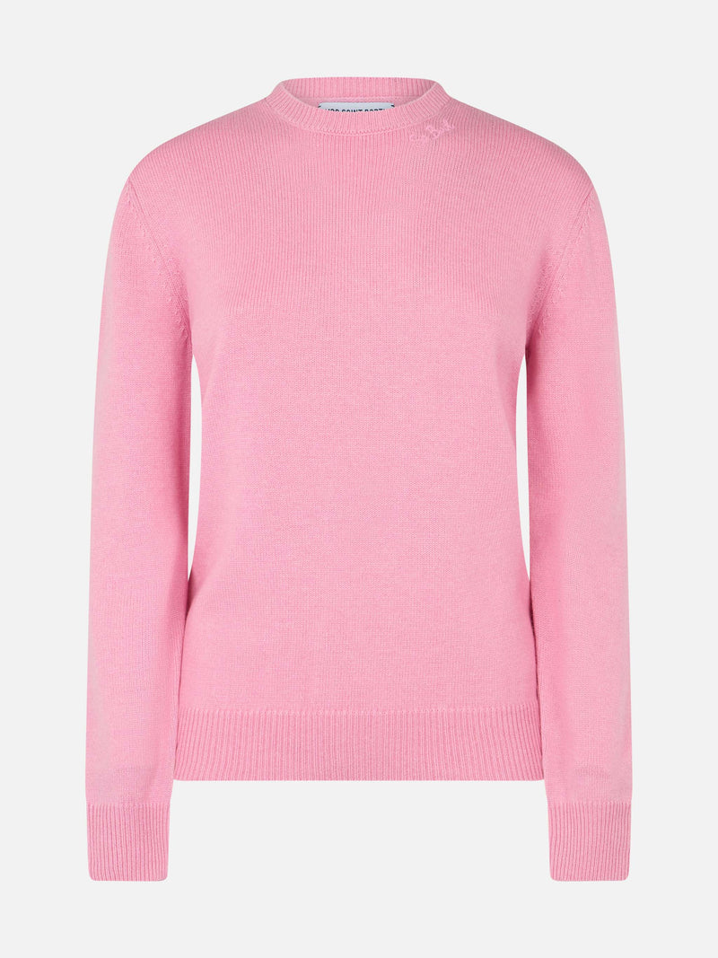 Woman blended cashmere pink sweater Sorbonne