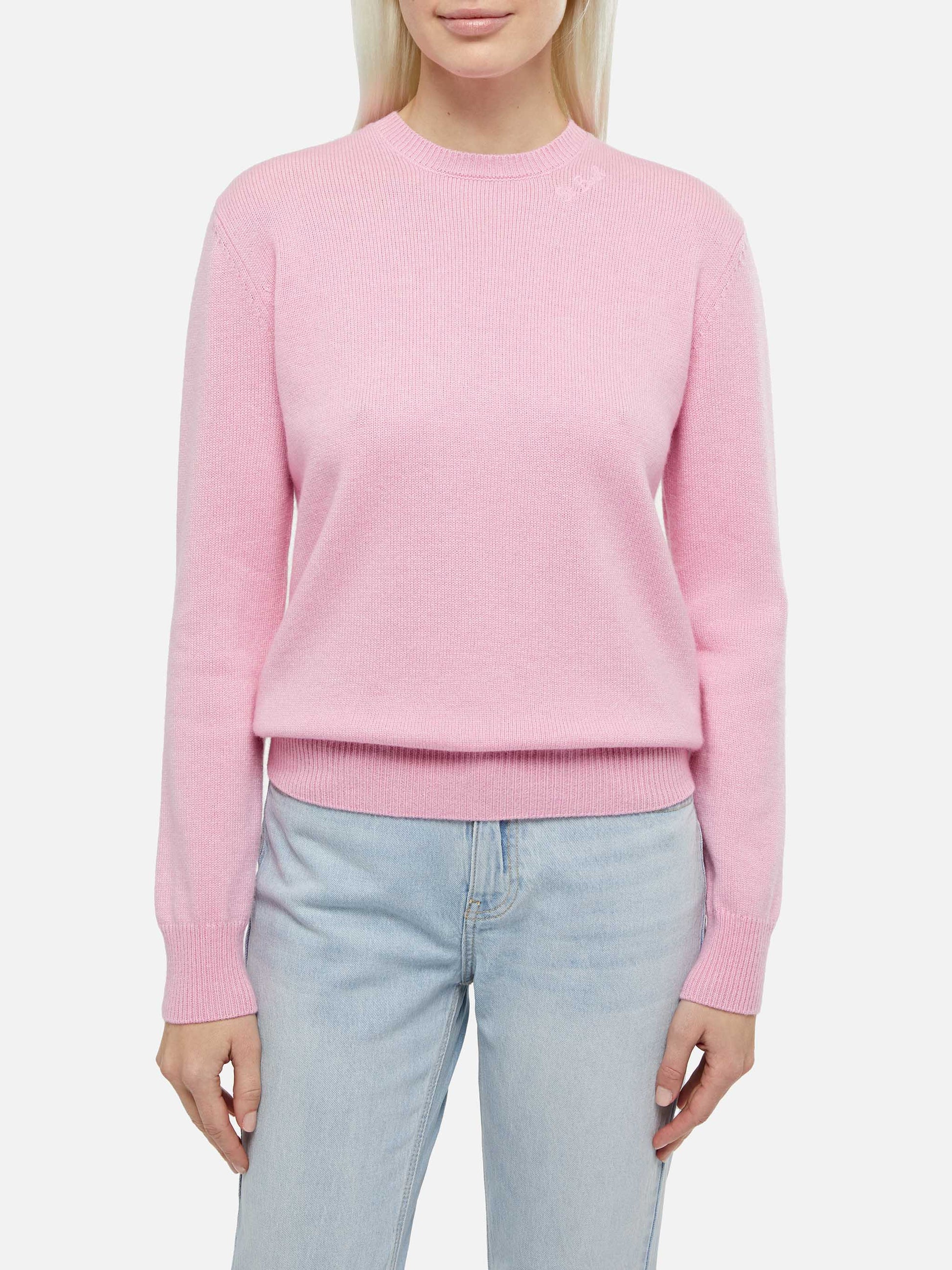 Woman pink cashmere blend sweater Sorbonne - MC2 Saint Barth