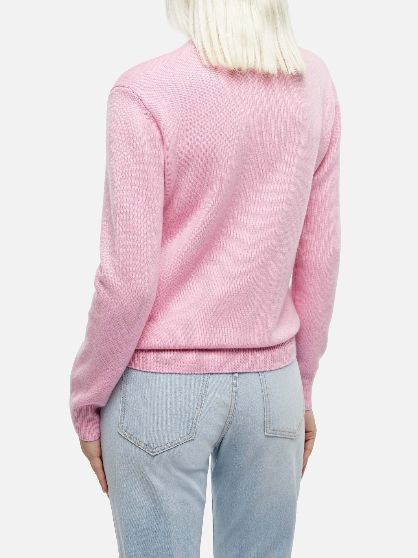 Woman pink cashmere blend sweater Sorbonne - MC2 Saint Barth