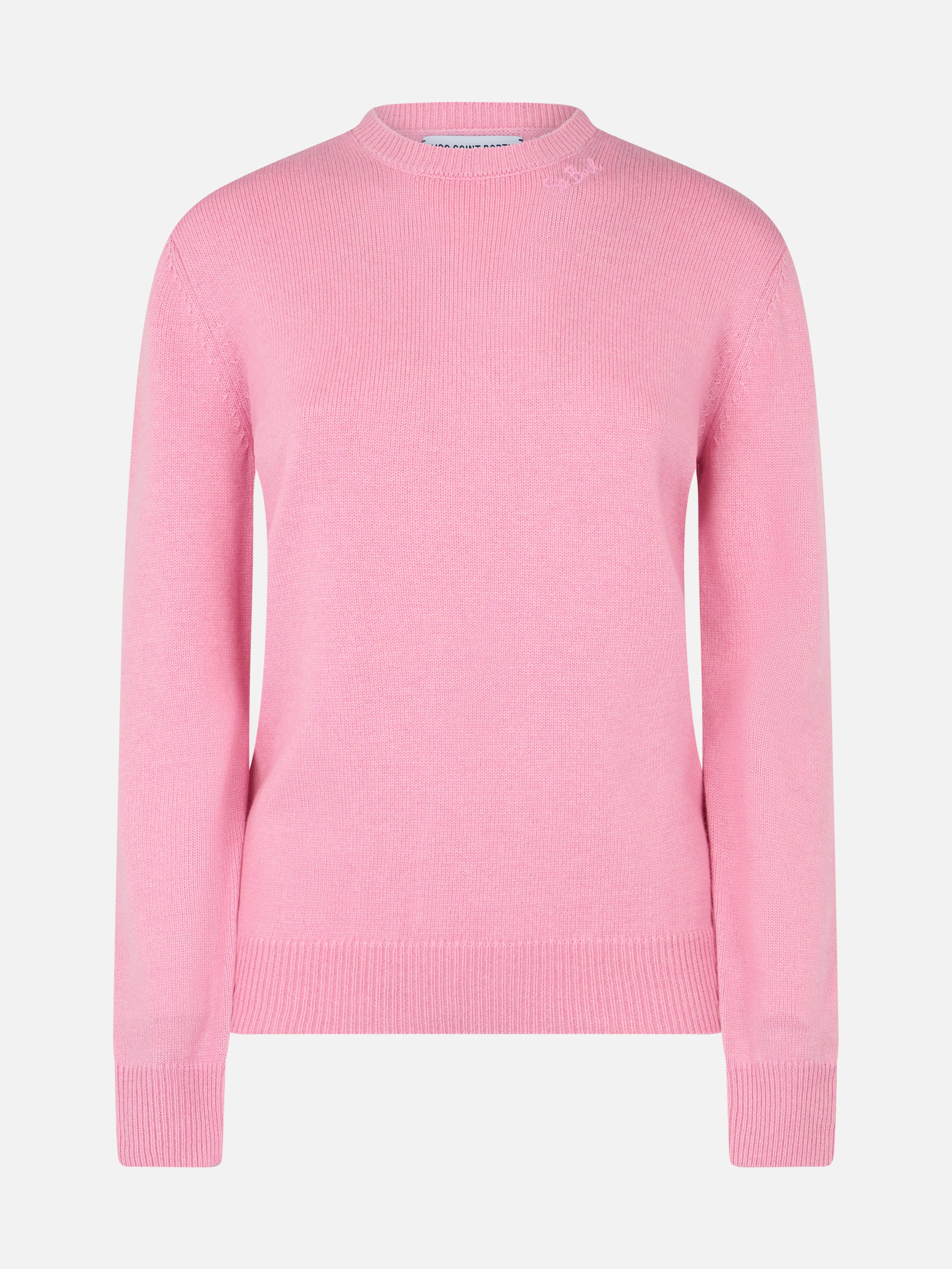 Woman pink cashmere blend sweater Sorbonne - MC2 Saint Barth