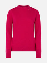 Woman blended cashmere fucsia sweater Sorbonne