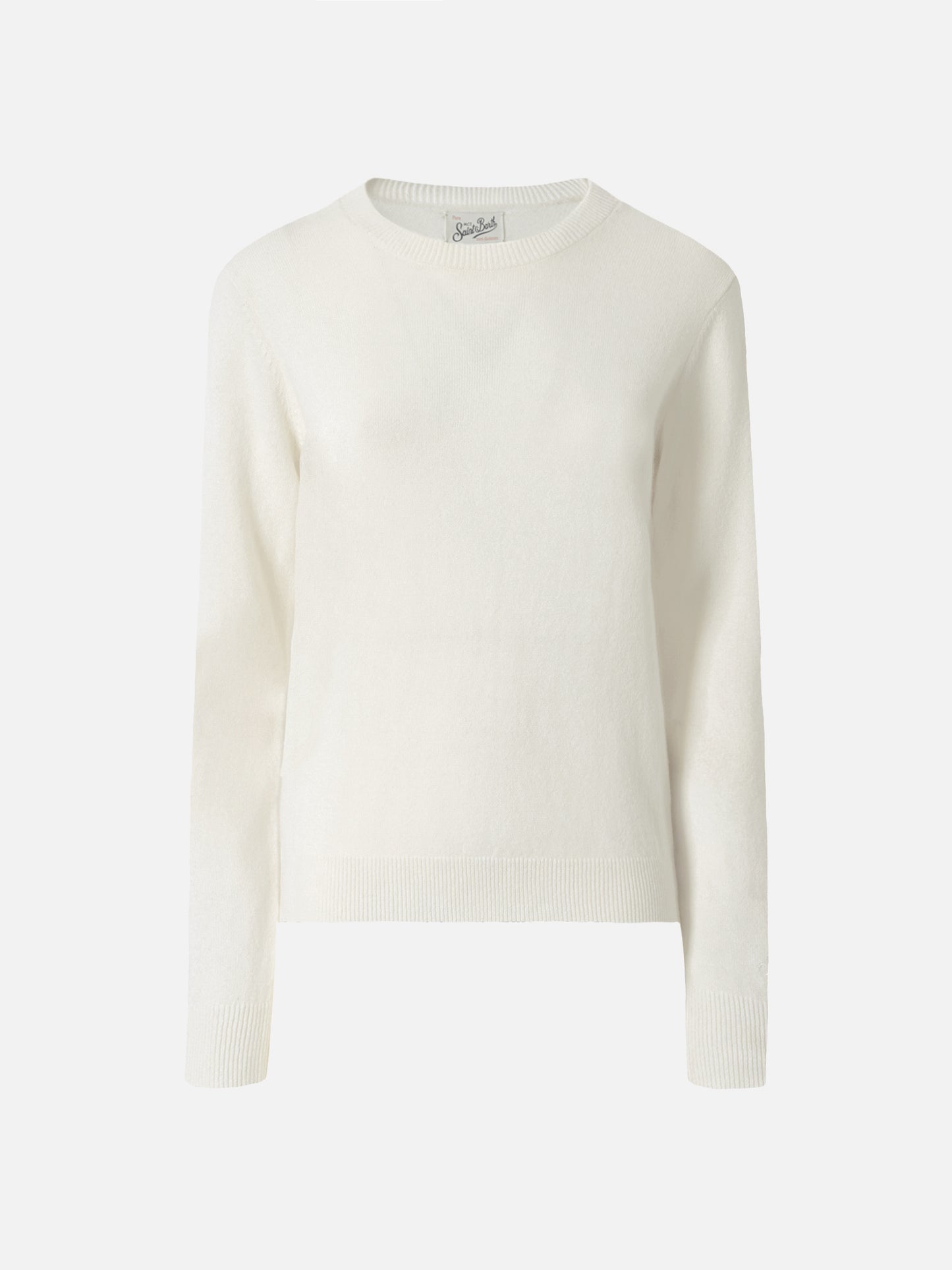 Weißer Pullover Sorbonne aus 100 % Kaschmir