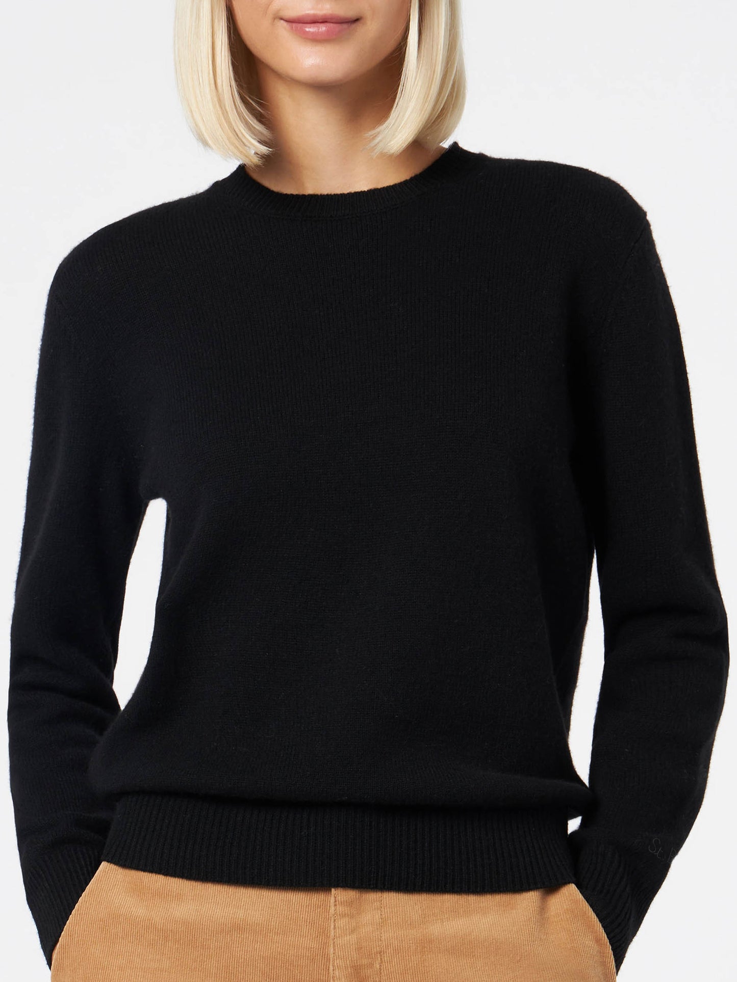 Woman black pure cashmere sweater Sorbonne - MC2 Saint Barth