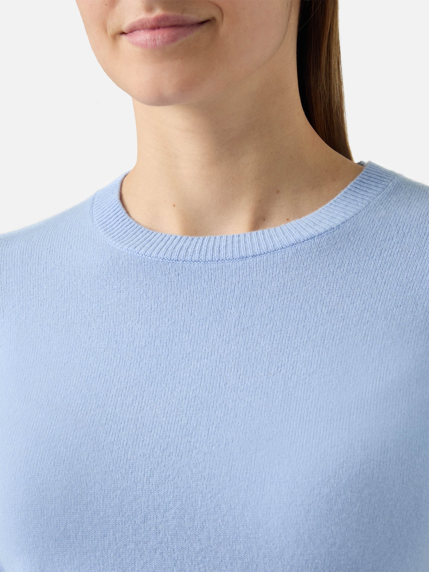 Maglione Sorbonne in 100% CASHMERE azzurro