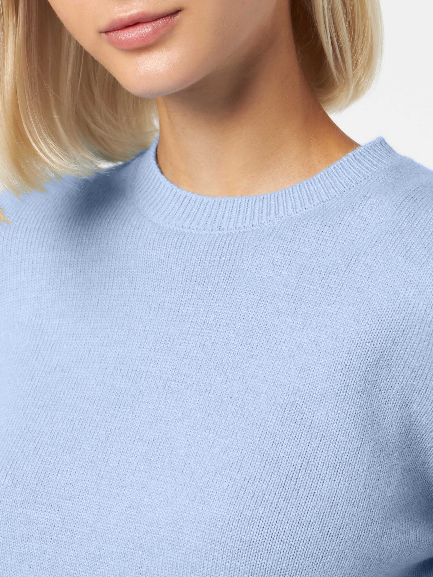 Woman light blue pure cashmere sweater Sorbonne - MC2 Saint Barth