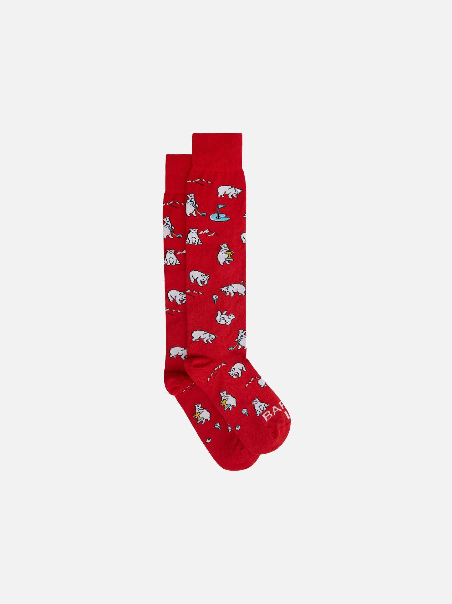 Man knee-high socks with golfer bears jacquard - MC2 Saint Barth