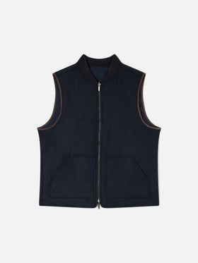 Wendeweste Spencer aus Wollmischung in Navy blue 
