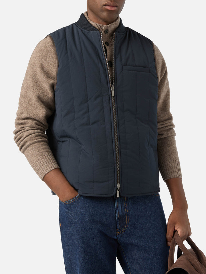 Wendeweste Spencer aus Wollmischung in Navy blue 