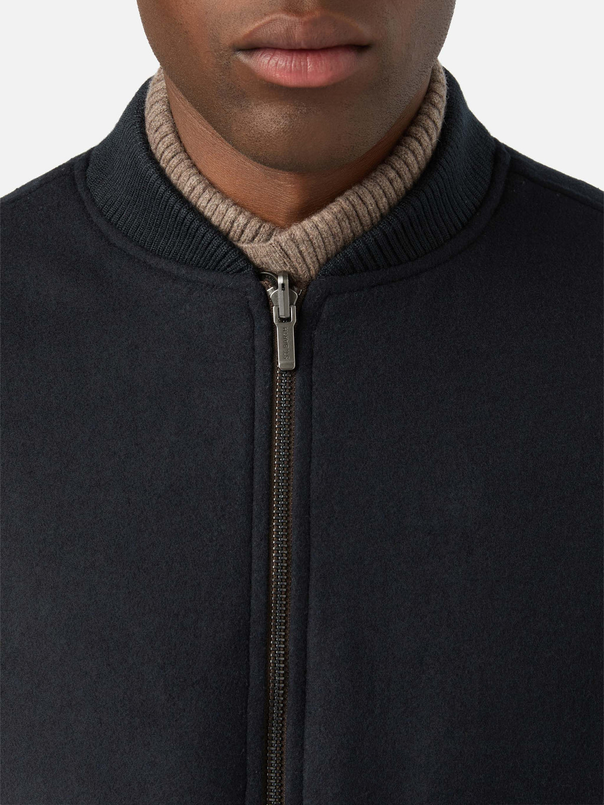 Gilet Spencer blu navy reversibile in misto lana