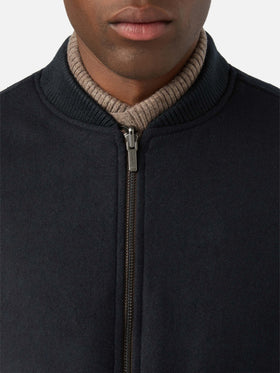 Gilet Spencer blu navy reversibile in misto lana