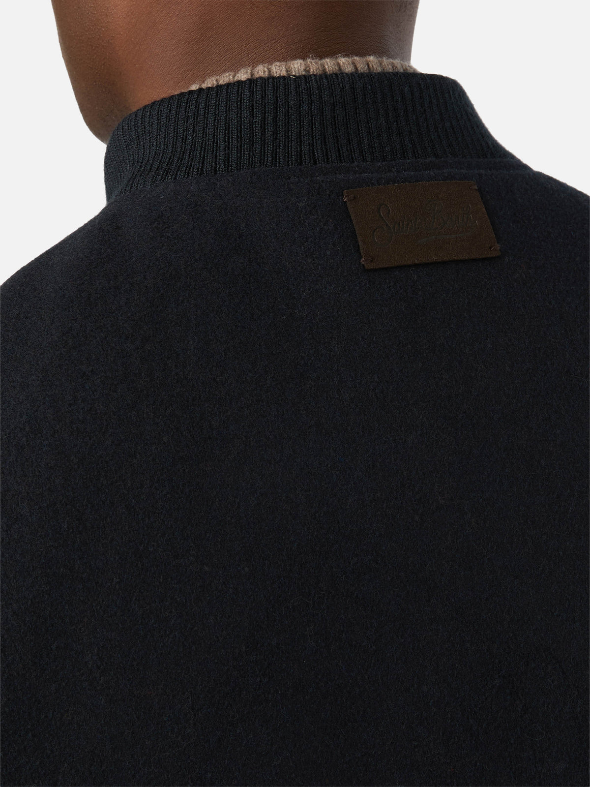 Gilet Spencer blu navy reversibile in misto lana