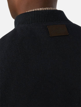 Gilet Spencer blu navy reversibile in misto lana