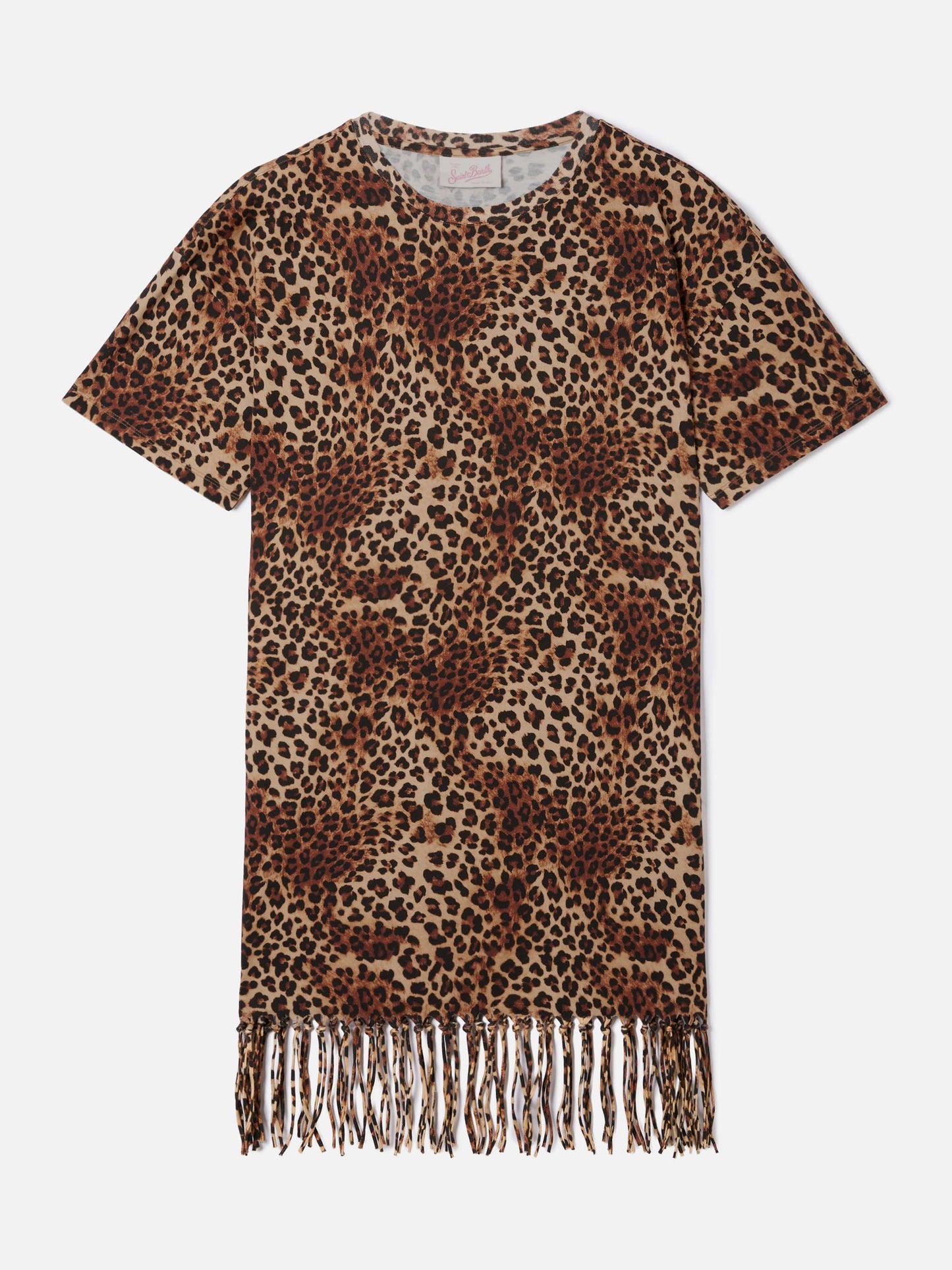 Abito midi Sereia con stampa leopardata all-over
