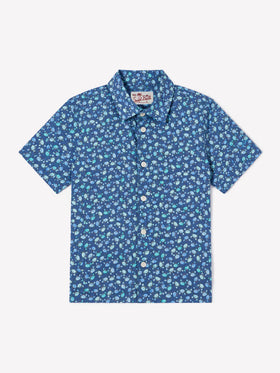Camisa de niño Sharouk en muselina de algodón con estampado de cangrejos 