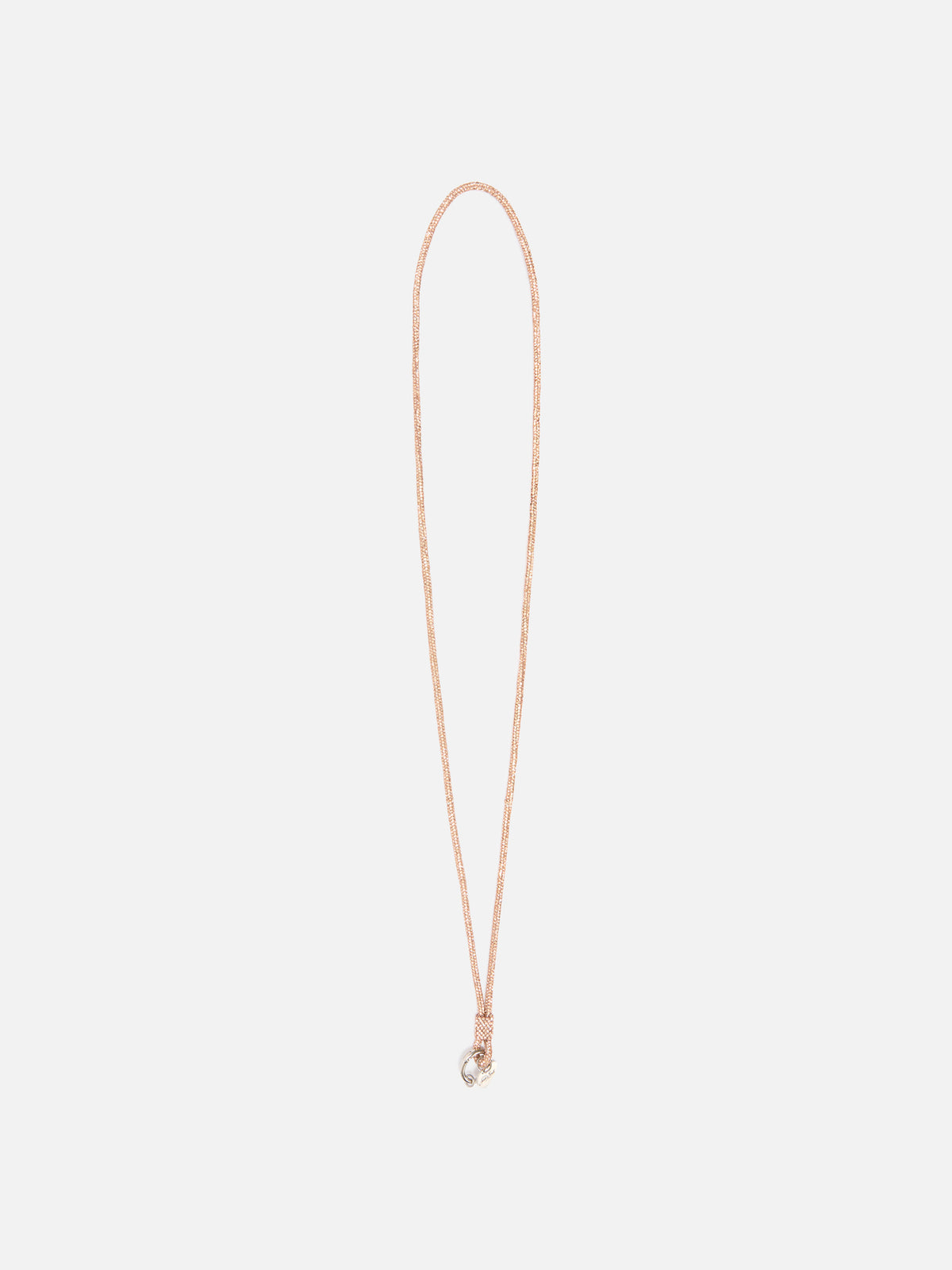 Tracolla per telefono Strass Charm beige con charm logo