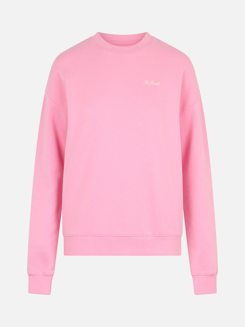 Damen-Sweatshirt „Stardust“ aus rosafarbener Baumwolle