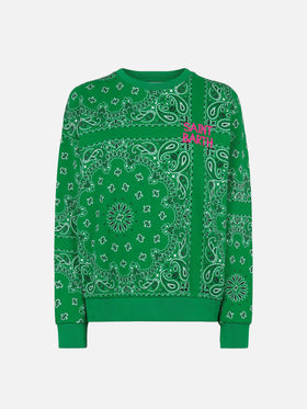 Damen Baumwoll-Sweatshirt Stardust mit Bandanna-Print