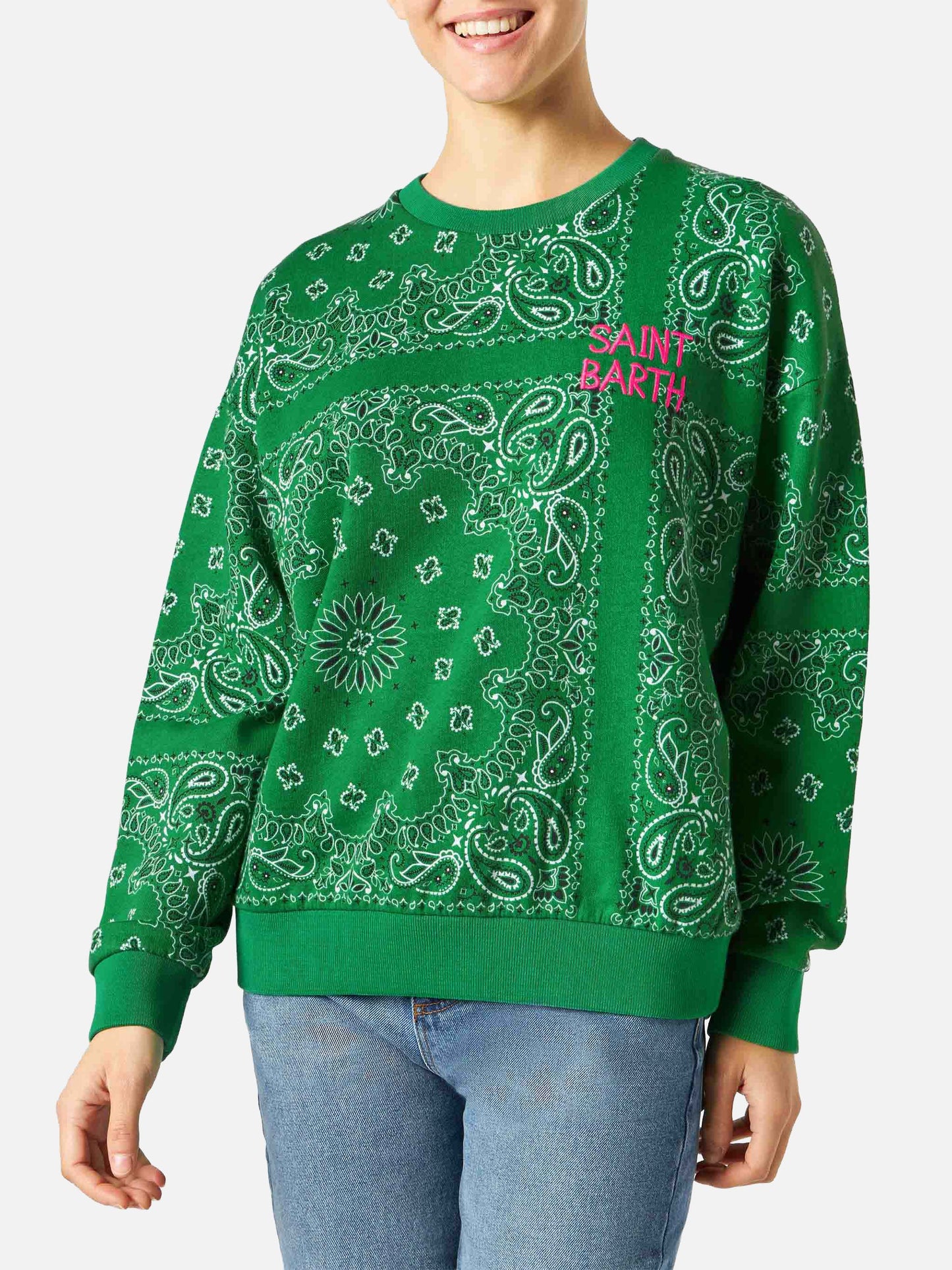 Damen Baumwoll-Sweatshirt Stardust mit Bandanna-Print