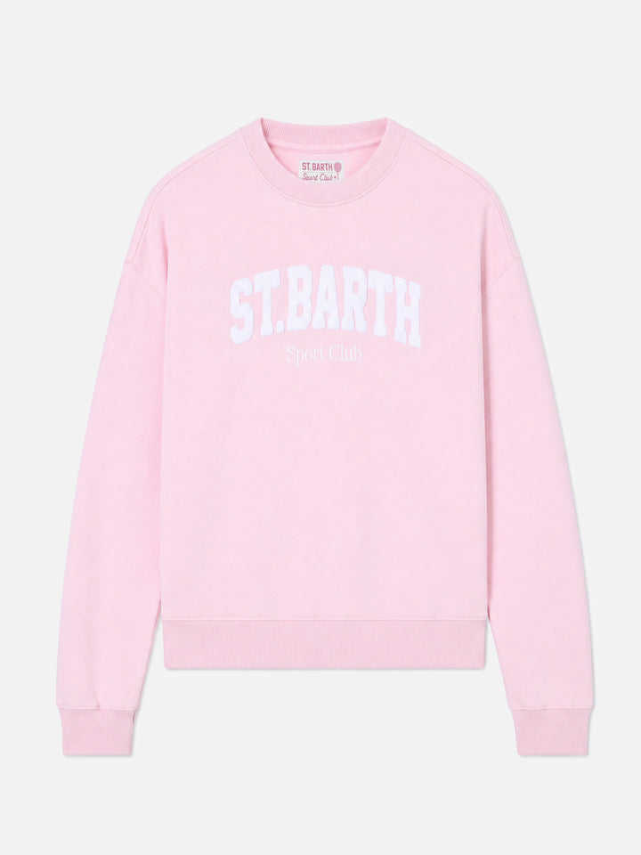 Sweatshirt Pink Stardust avec logo effet éponge en relief et broderie Sport Club 