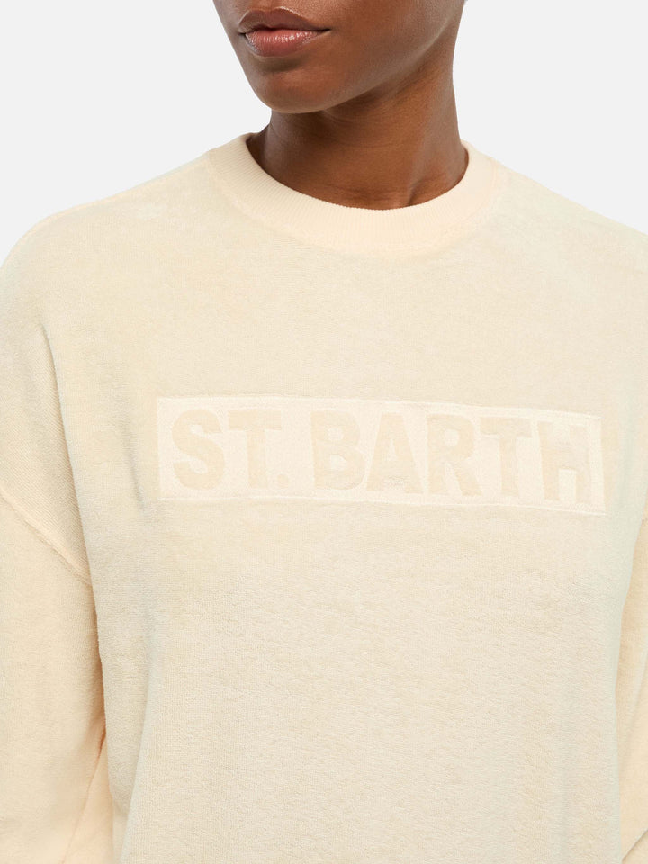 Stardust felpa in spugna di cotone beige