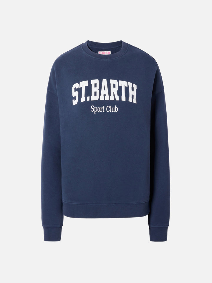 Blaue Sweatshirt aus Baumwolle mit St. Barth Sport Club-Print 