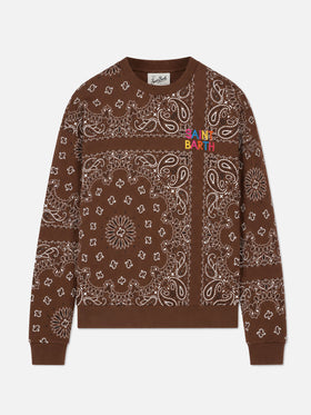 Braunes Stardust-Sweatshirt mit Bandana-Print 