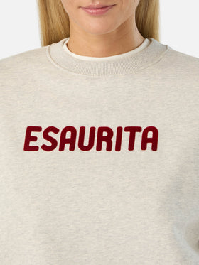 Sudadera Grey Stardust con estampado flocado Esaurita 