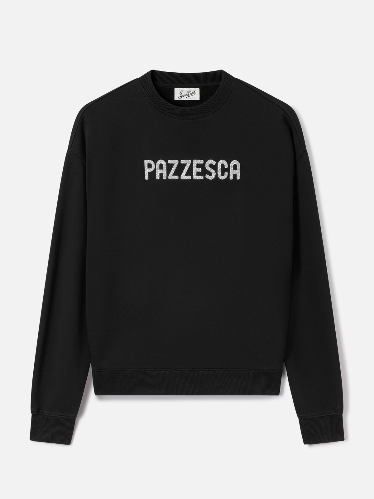 Sudadera Black Stardust con estampado glitter Pazzesca 