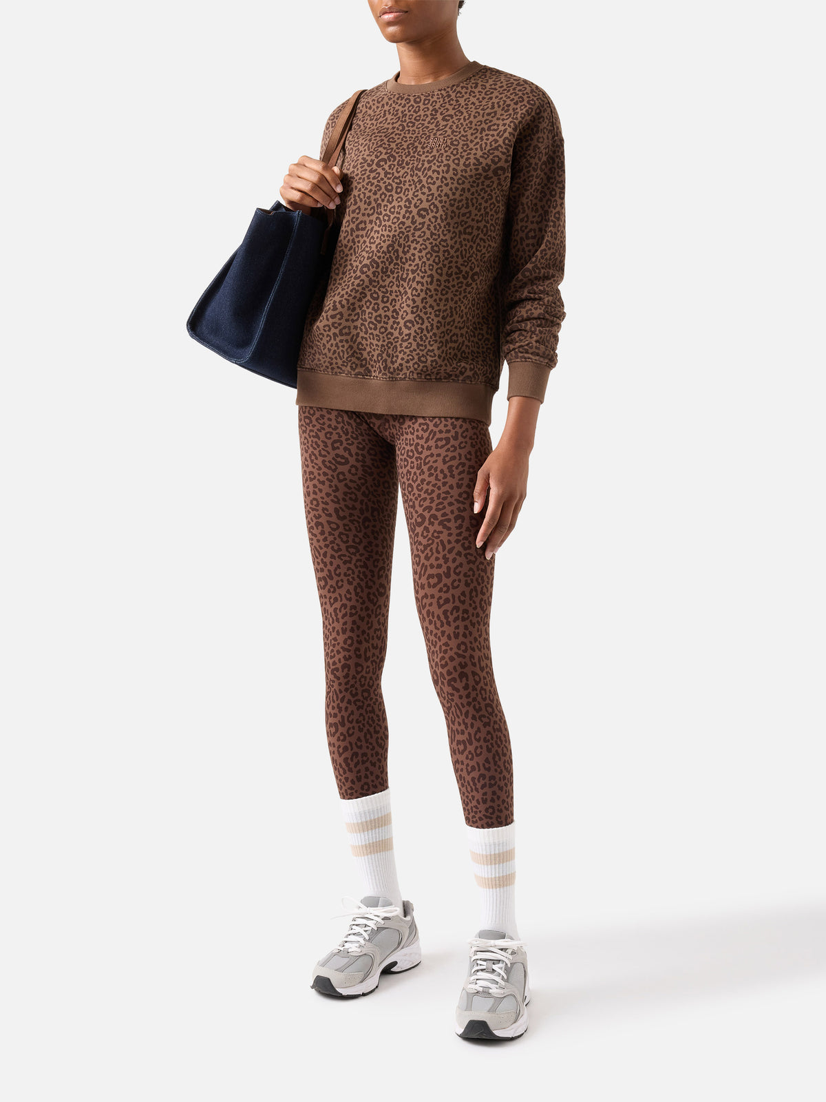 Stardust sweatshirt with leopard print