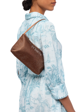 Mini bag Strassy with brown rhinestones - MC2 Saint Barth