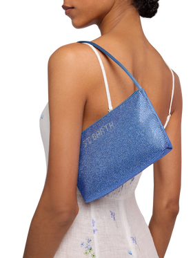 Mini bag Strassy with avio blue rhinestones - MC2 Saint Barth