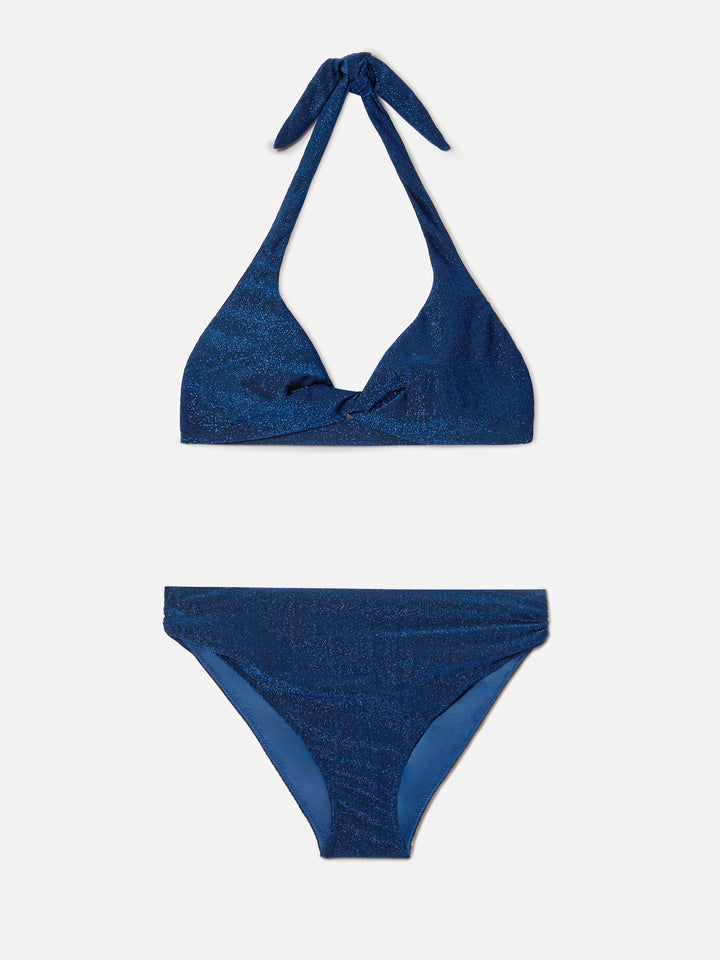 Bikini Leda Sugar blu navy in lurex