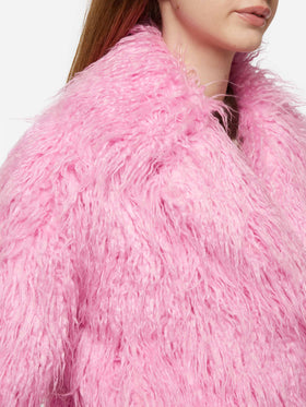 Pink furry short jacket Sully - MC2 Saint Barth