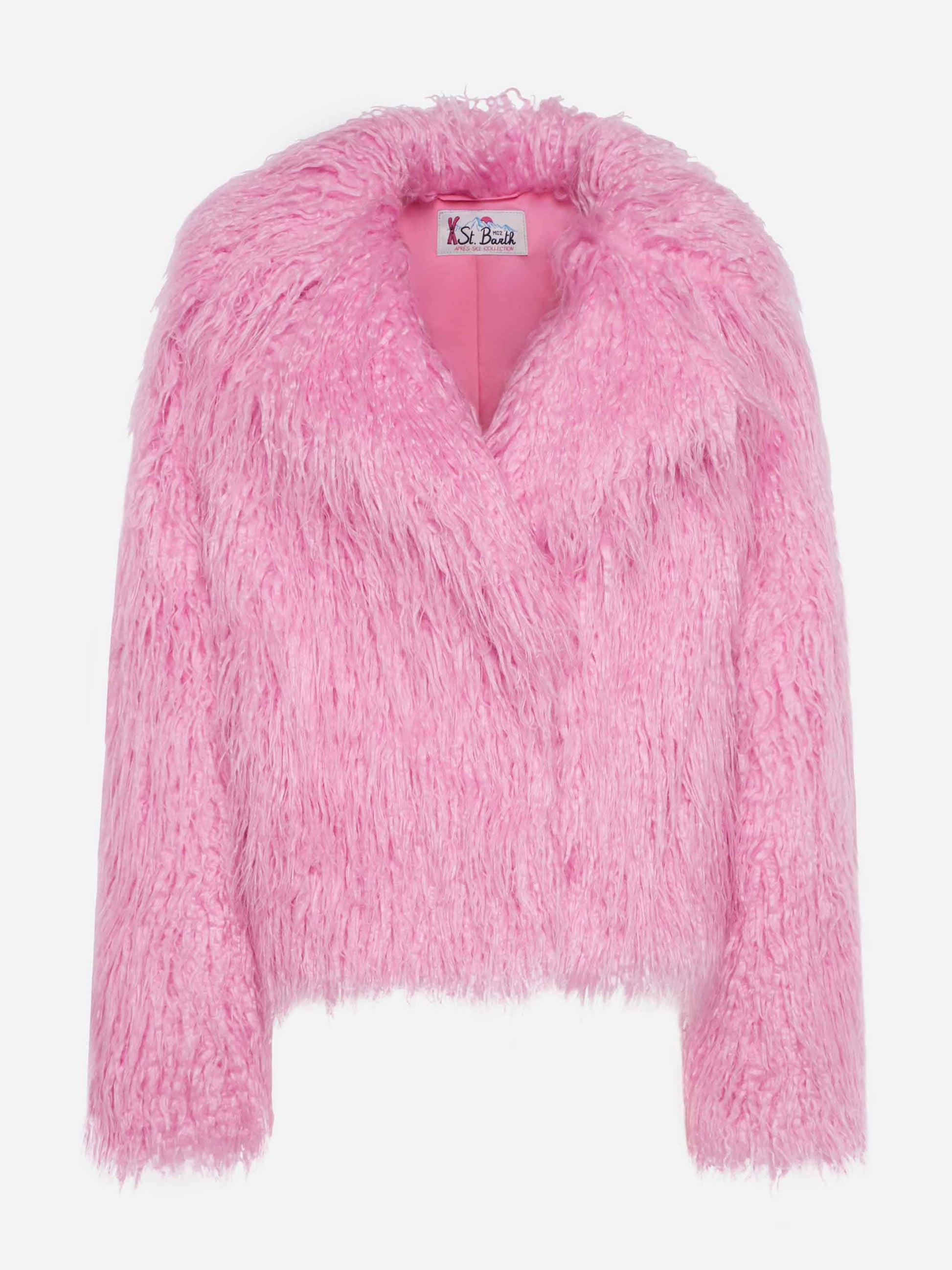 Pink furry short jacket Sully - MC2 Saint Barth