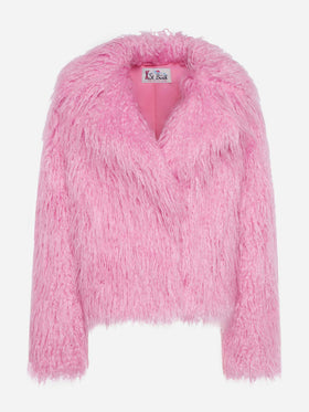 Pink furry short jacket Sully - MC2 Saint Barth